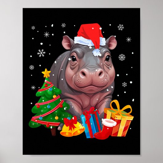 Ik wil een nijlpaard voor kerstmis poster (Voorkant)