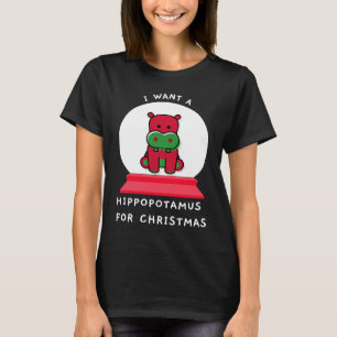 Ik wil een nijlpaard voor kerstmis Sneeuwbol Esse T-shirt