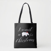 Ik wil een nijlpaard voor Kerstmis Tote Bag (Voorkant)