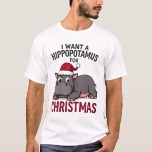 Ik wil een nijlpaard voor Kerstmis - Xmas Hippo ( T-shirt