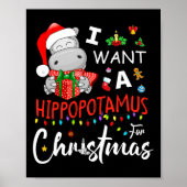 Ik wil een nijlpaard voor kerstpyjama poster (Voorkant)