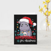 Ik wil een nijlpaard voor Schattigee kerst Kaart (Gele Bloem)