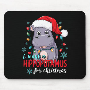 Ik wil een nijlpaard voor Schattigee kerst Muismat