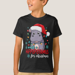 Ik wil een nijlpaard voor Schattigee kerst T-shirt