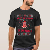 Ik wil een octopus voor kerstfeestjes... ...met ee t-shirt (Voorkant)