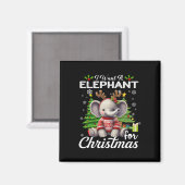 Ik wil een olifant voor kerst Schattigee geschenke Magneet (Voorkant / Achterkant)