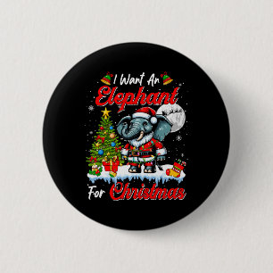 Ik wil een olifant voor kerst Schattigee kerstzonn Ronde Button 5,7 Cm