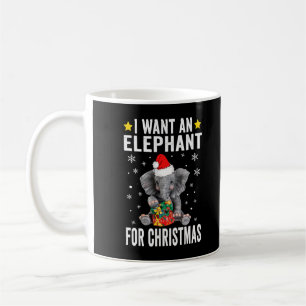 Ik wil een olifant voor kerstelephant-pyjama koffiemok