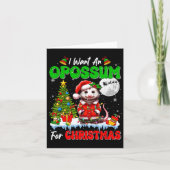 Ik wil een opossum voor de kerstkerstzonnebloem kaart (Voorkant)