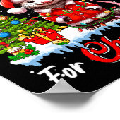 Ik wil een opossum voor kerst Schattigee Santa Sun Poster (Hoek)