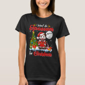 Ik wil een opossum voor kerst Schattigee Santa Sun T-shirt (Voorkant)