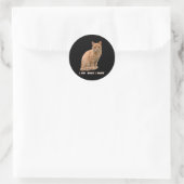 Ik wil een Oranje Tabby Cat Ronde Sticker (Tas)
