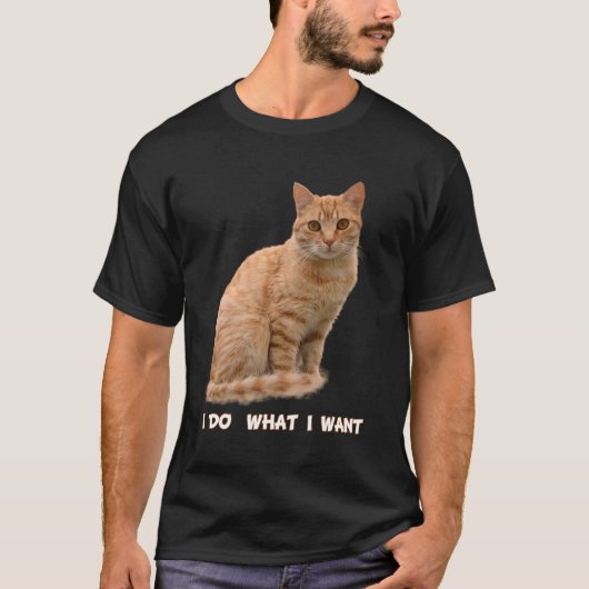 Ik wil een Oranje Tabby Cat T-shirt (Voorkant)