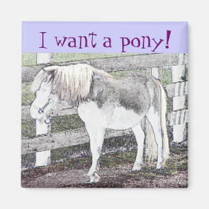 Ik wil een pony! Magneet