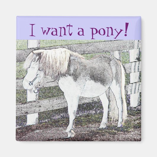 Ik wil een pony! Magneet (Voorkant)