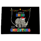 Ik wil een Rhino voor kerstcadeau. Groot Cadeauzakje (Voorkant)
