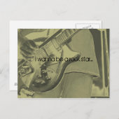 Ik wil een rockster zijn.... briefkaart (Voorkant / Achterkant)