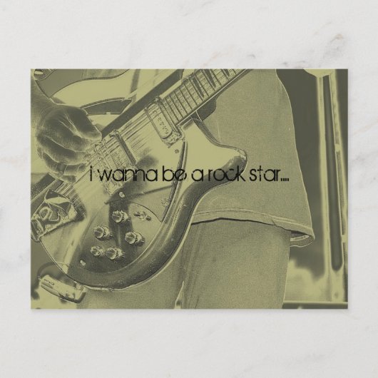 Ik wil een rockster zijn.... briefkaart (Voorkant)