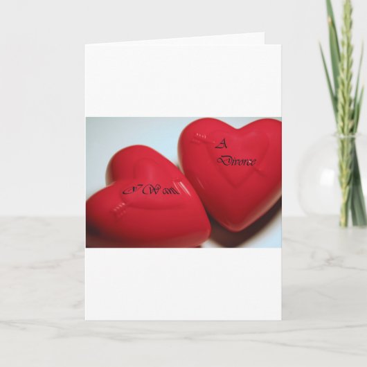 Ik wil een scheidend hart Wenskaart V (geschikt) Kaart (Voorkant)