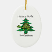Ik wil een schildpad voor kerst keramisch ornament (Voorkant)