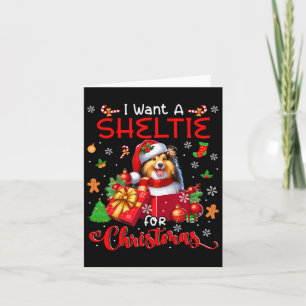 Ik wil een schuilplaats voor kerstman in Santa Dog Kaart