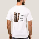 Ik wil een serverruimte t-shirt (Achterkant)