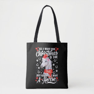 Ik wil een Shirt voor een paardenkerst. Tote Bag
