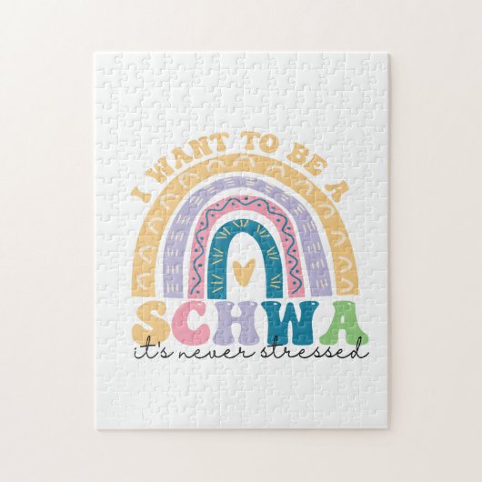 Ik wil een sjwa zijn het is nooit benadrukt Wetens Legpuzzel (Verticaal)