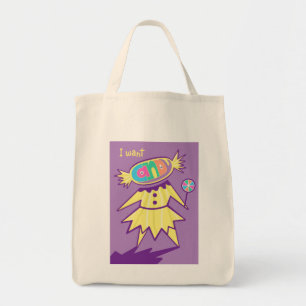 Ik wil een Snoep-tand-Tas Tote Bag