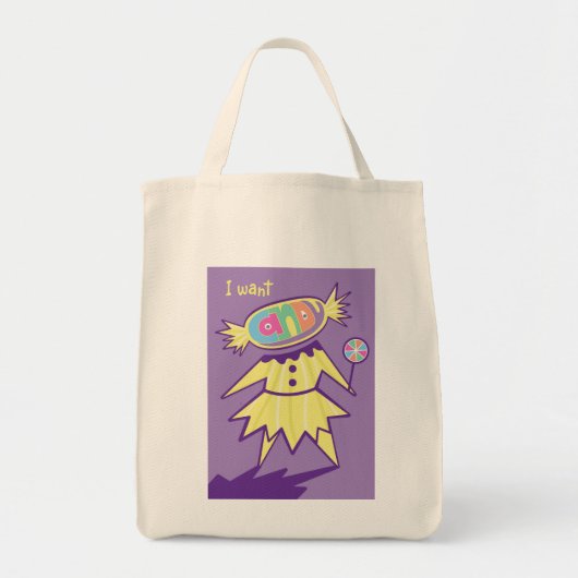 Ik wil een Snoep-tand-Tas Tote Bag (Voorkant)