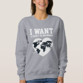 Ik wil een ticket om te reizen Typografie Eenvoudi Trui (Voorkant)