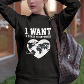 Ik wil een ticket om te reizen Typografie Eenvoudi Trui