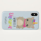 Ik wil een Unicorn Hoesje-Mate iPhone X Hoesje 3 z (Achterkant (horizontaal))