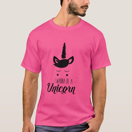 Ik wil een Unicorn worden T-shirt (Voorkant)
