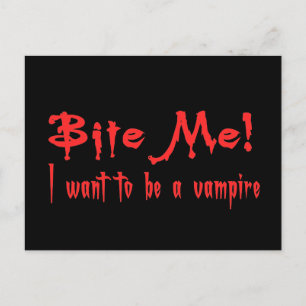 Ik wil een vampier worden. briefkaart