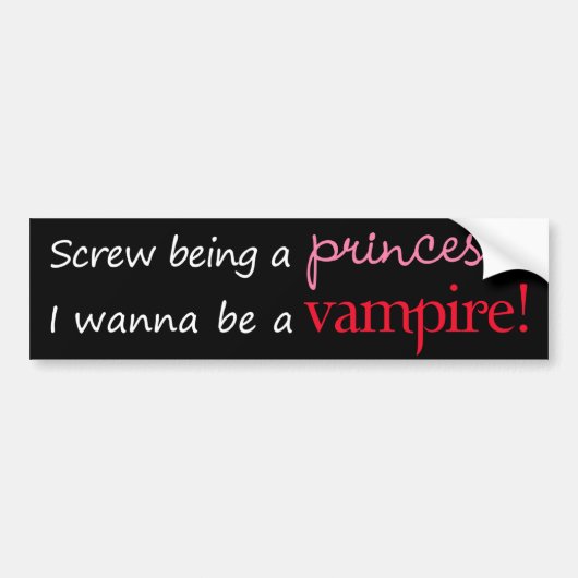 Ik wil een Vampire Bumpersticker worden (Voorkant)