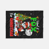 Ik wil een vos voor Kerstmis Santa Sungles Floral Fleece Deken (Voorkant (Horizontaal))