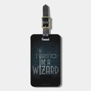 Ik wil een wizard worden bagagelabel