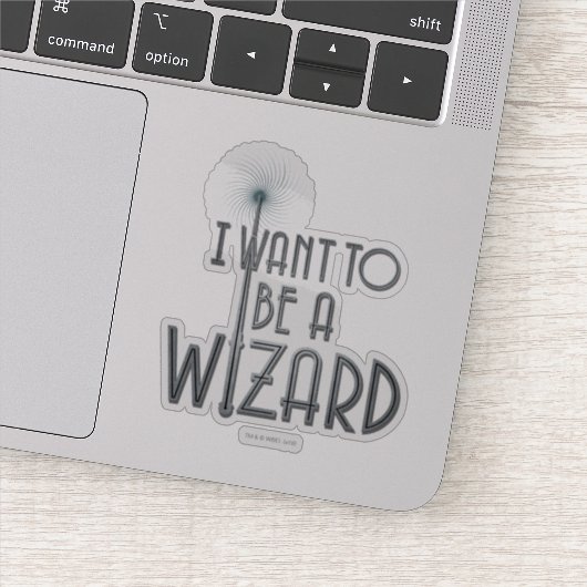 Ik wil een wizard worden sticker (Detail)