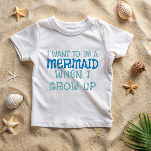 Ik wil een Zeemeermin Slogan T-Shirt worden