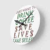 Ik wil enkel koffie sparen het leven drink en Se Ronde Klok (Hoek)