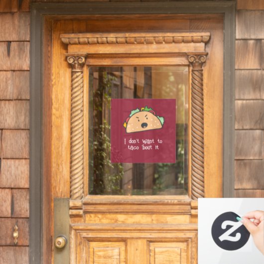 Ik wil er niet over praten Aangepaste tekst Raamsticker (Huis Deur)