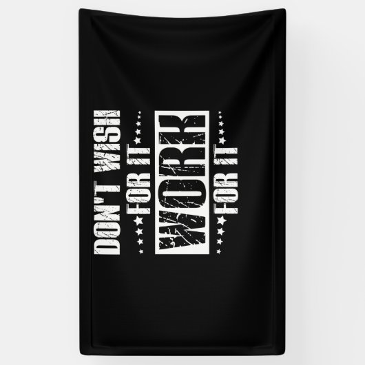 Ik wil er niet voor werken spandoek (Verticaal)