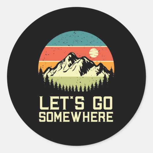 Ik wil ergens heen gaan ronde sticker (Voorkant)