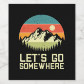 Ik wil ergens heen gaan wijn etiket (Enkel label)