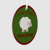 Ik wil Ewe een prettig kerstfeest wensen Ornament (voorkant)