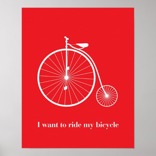 Ik wil fietsen poster (Voorkant)