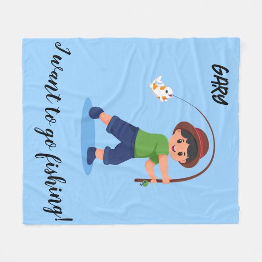 "IK WIL GAAN GEVIST" DEKEN VOOR JONGENS (Voorkant (Horizontaal))