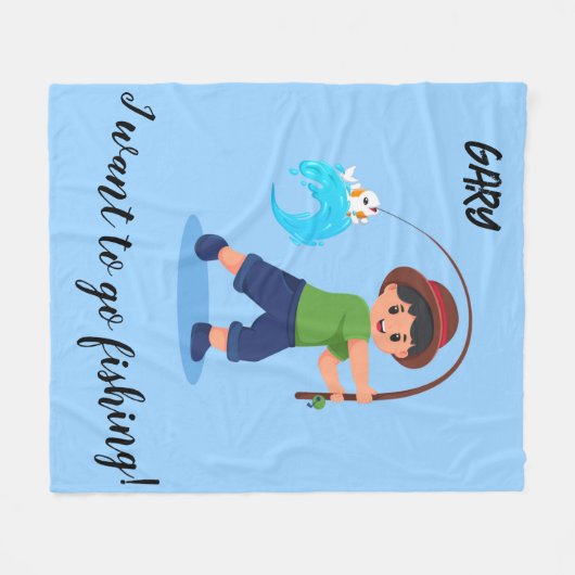 "IK WIL GAAN GEVIST" DEKEN VOOR JONGENS (Voorkant (Horizontaal))