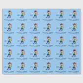 "IK WIL GAAN VIST", Vist Boys Cadeaupapier (Vlak)